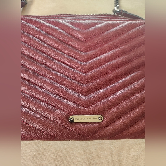 Rebecca Minkoff • Edie Chevron Leather Top-Zip Crossbody - Picture 3 of 5